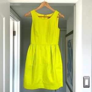 Chartreuse Linen Sheath Dress